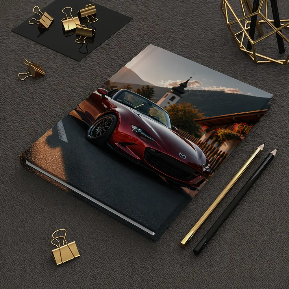 Mazda MX5 Miata Red Alpine Village Road – Notebooks