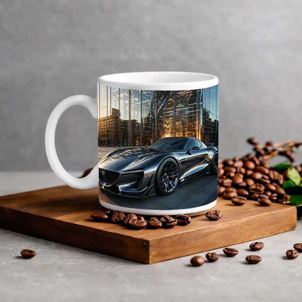 Mazda RX8 Future Design Glass Building – Mugs