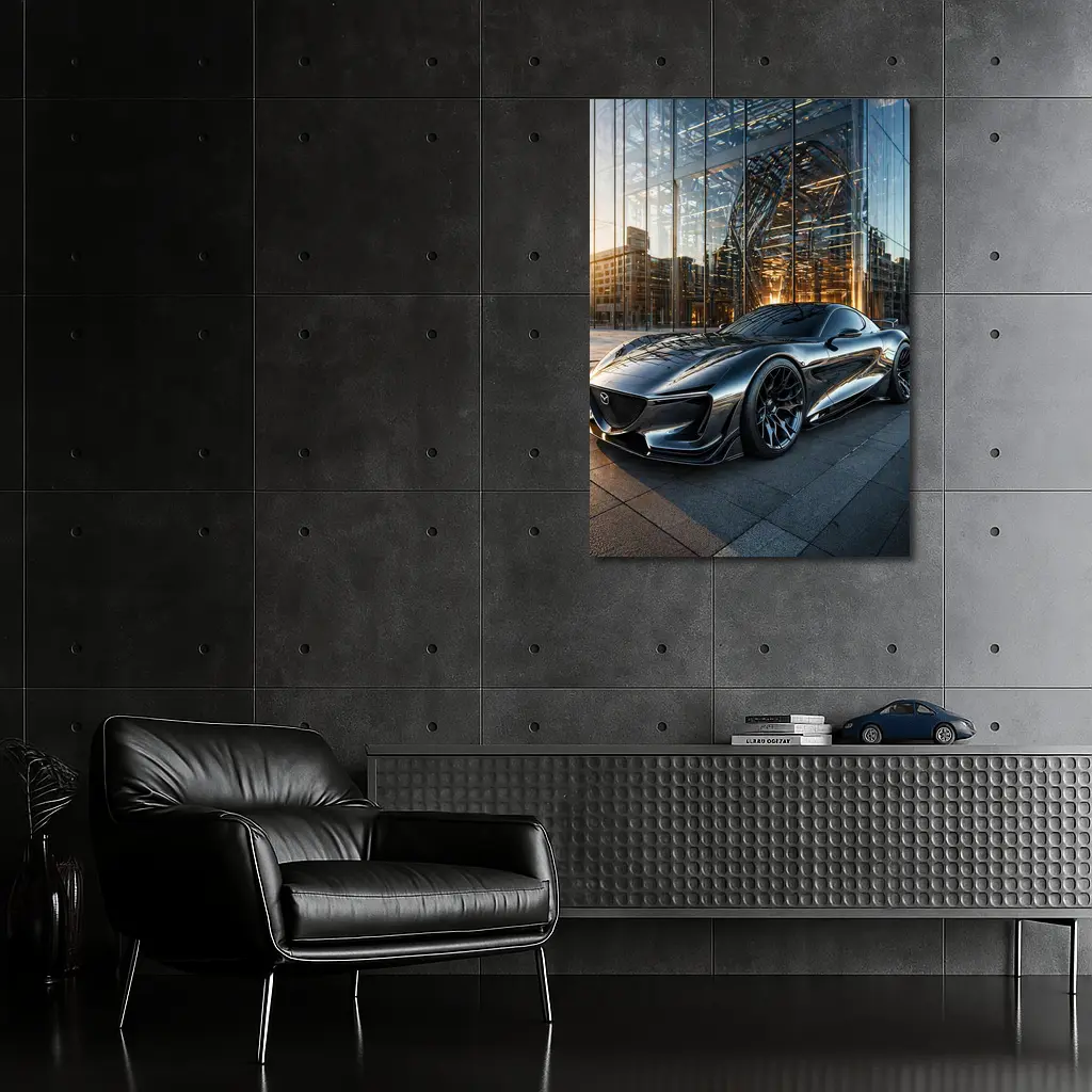 Mazda RX8 Future Design Glass Building – Wall Art