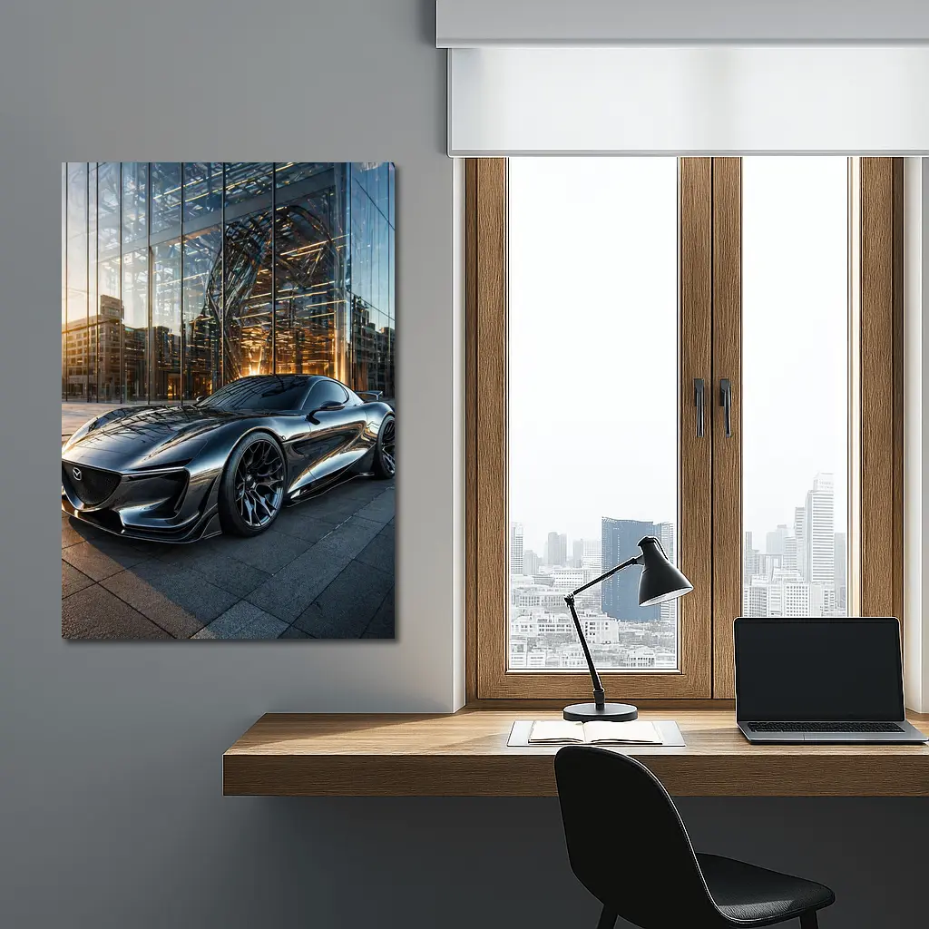 Mazda RX8 Future Design Glass Building – Wall Art
