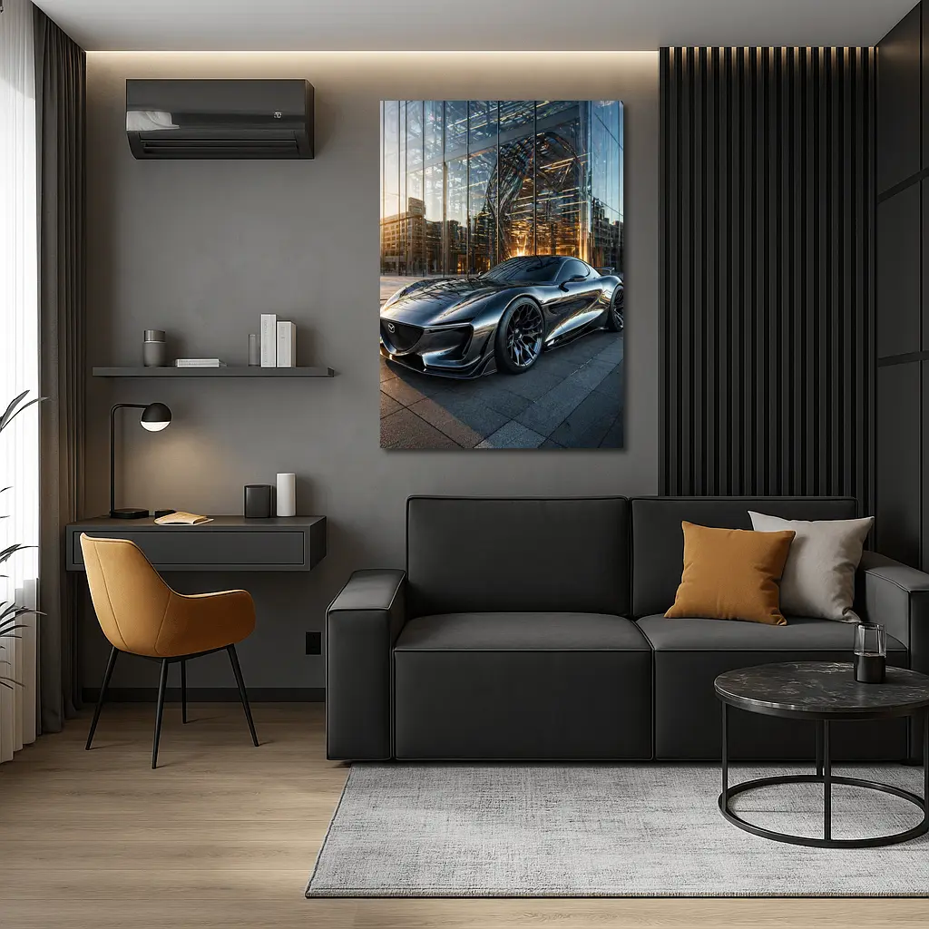 Mazda RX8 Future Design Glass Building – Wall Art