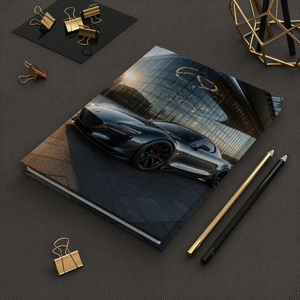 Mazda RX8 Gray Sports Car Glass Building – Notebooks