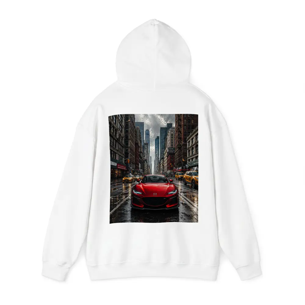 Mazda RX8 Red Car New York Street – Hoodies