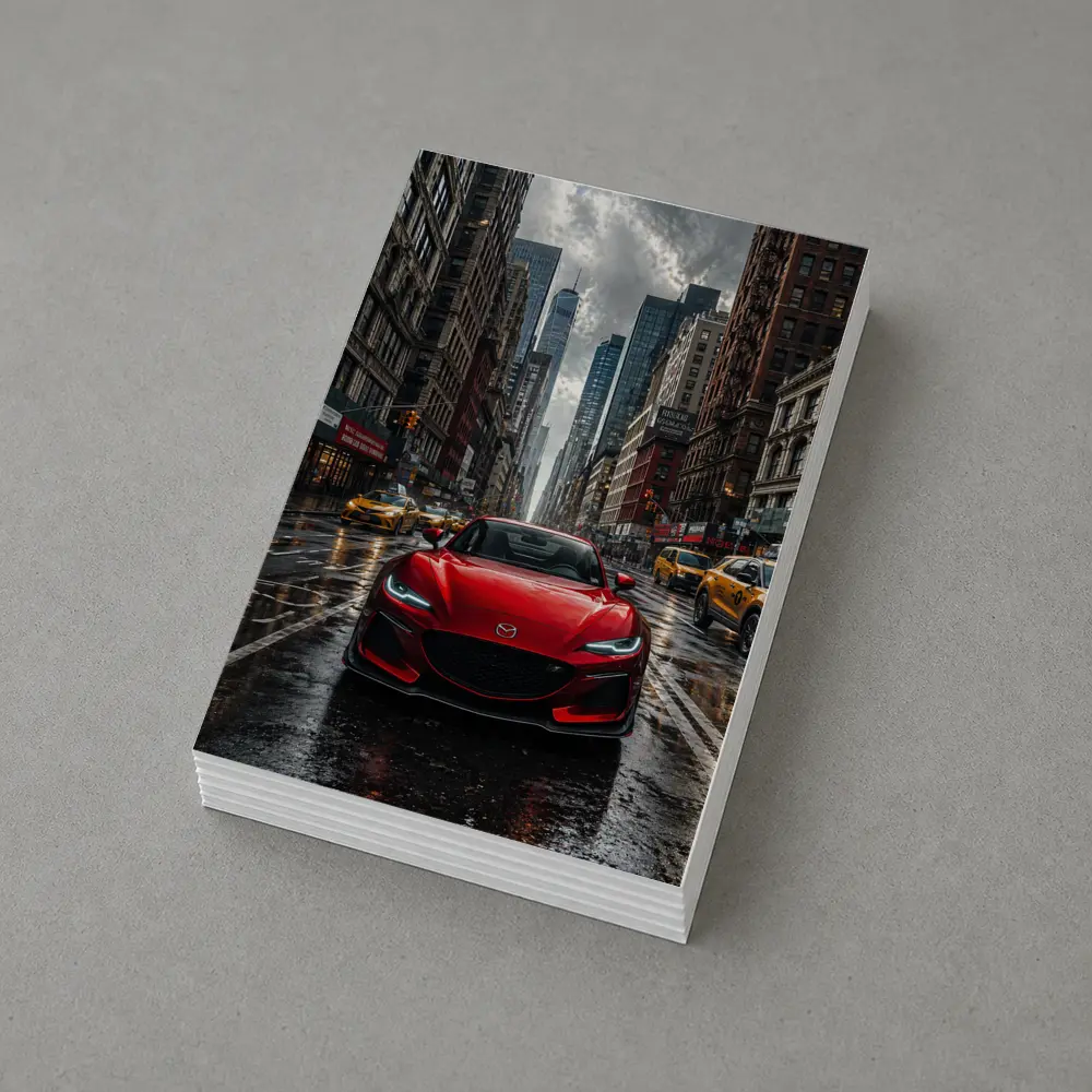Mazda RX8 Red Car New York Street – Postcards