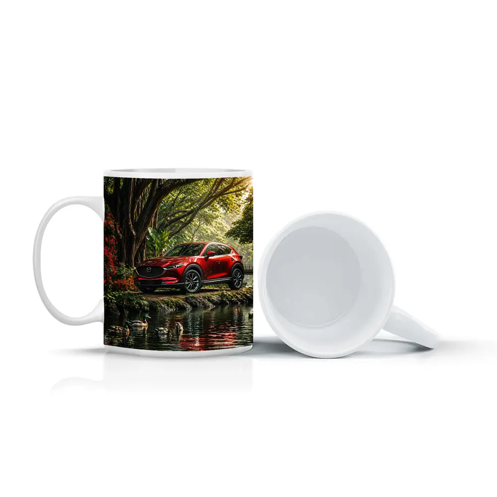 Mazda CX5 Red SUV By River – Mugs