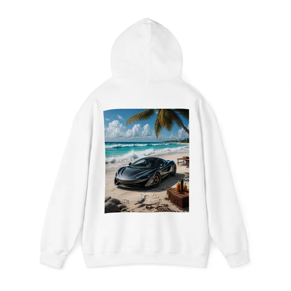 McLaren 570S Parked On Tropical Beach – Hoodies