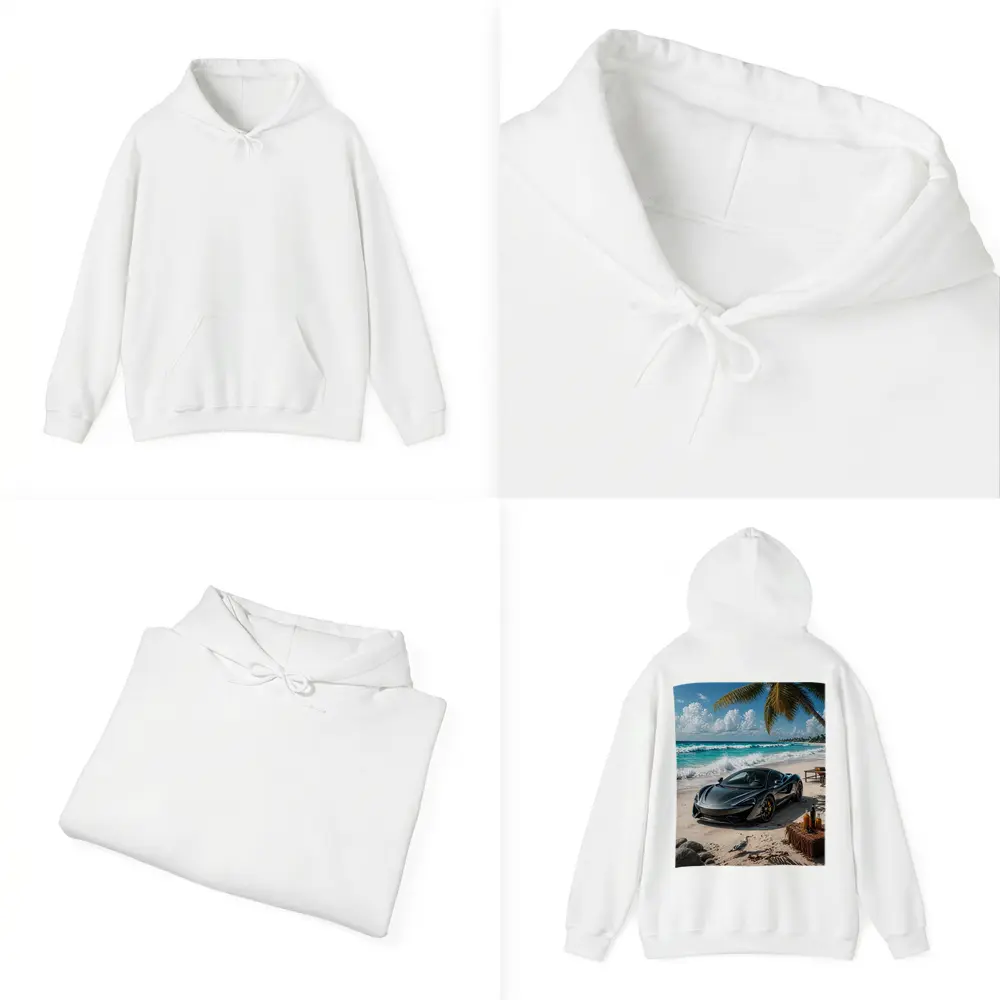 McLaren 570S Parked On Tropical Beach – Hoodies