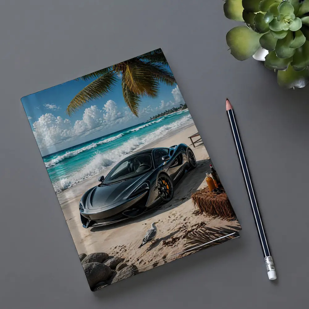 McLaren 570S Parked On Tropical Beach – Notebooks