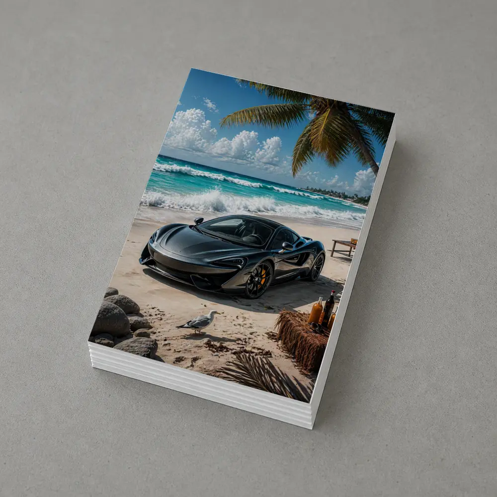 McLaren 570S Parked On Tropical Beach – Postcards