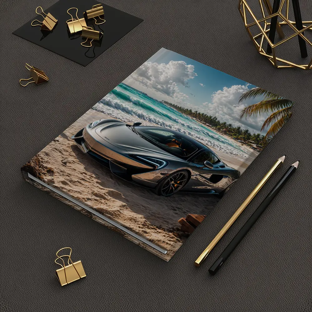 McLaren 570S Parked on Tropical Beach – Notebooks