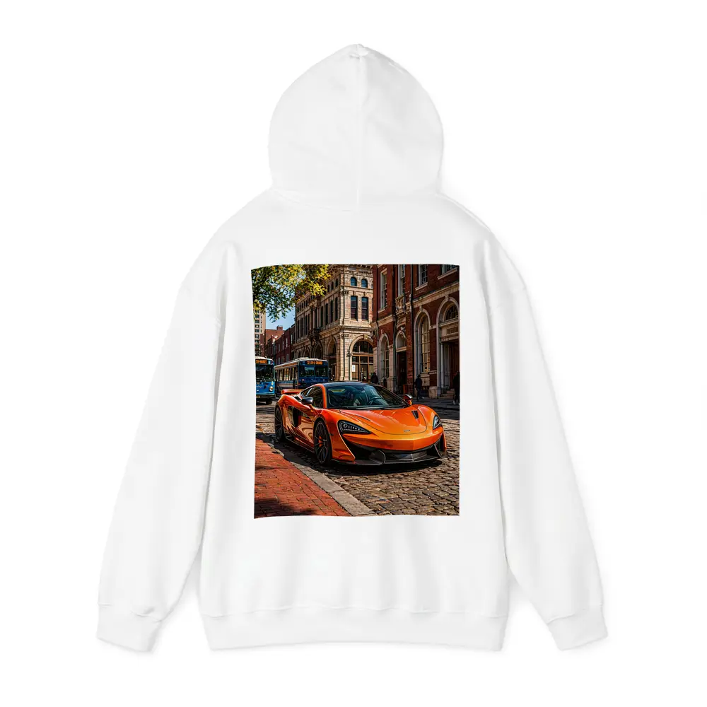 McLaren 570S Orange Supercar City Street – Hoodies