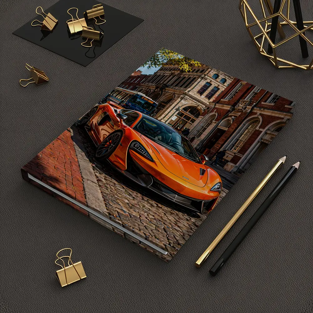McLaren 570S Orange Supercar City Street – Notebooks