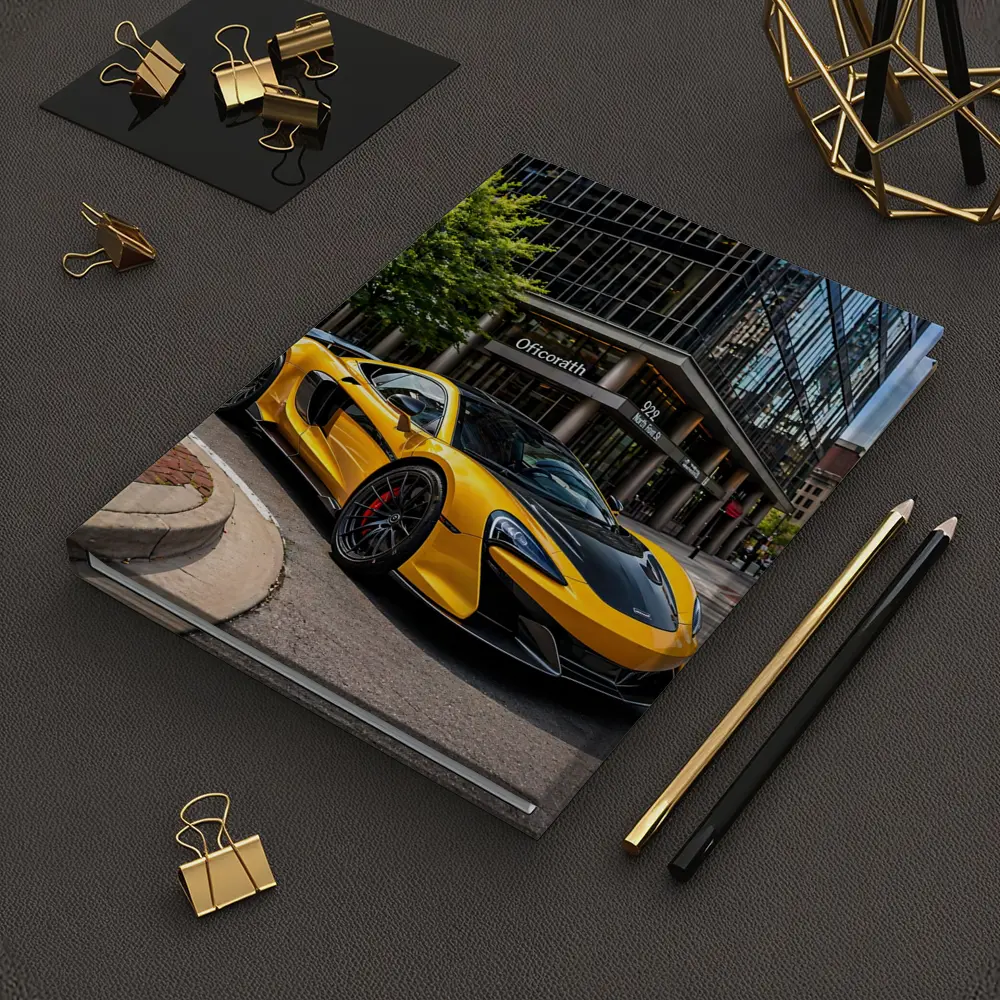 McLaren 600LT Yellow Supercar City Street – Notebooks