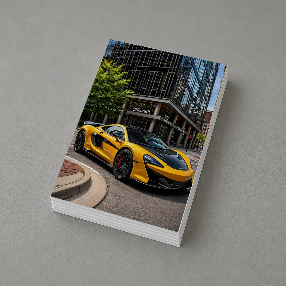 McLaren 600LT Yellow Supercar City Street – Postcards