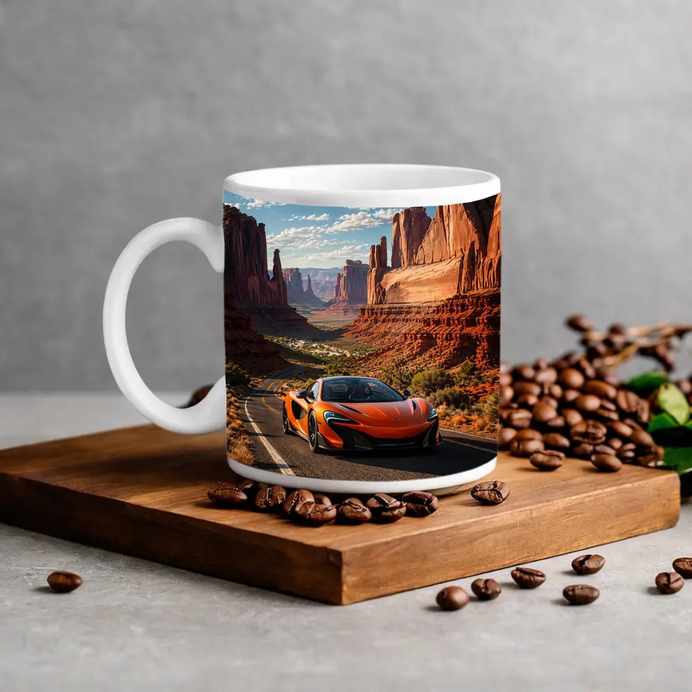 McLaren 650S Orange Canyon Desert Road – Mugs