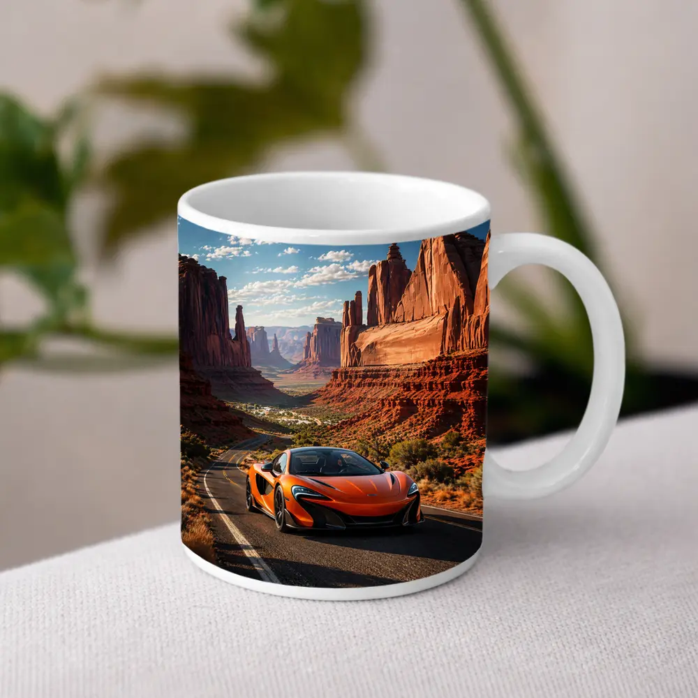 McLaren 650S Orange Canyon Desert Road – Mugs