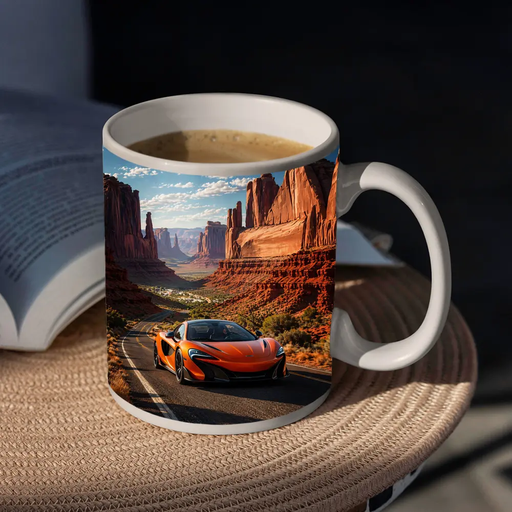 McLaren 650S Orange Canyon Desert Road – Mugs