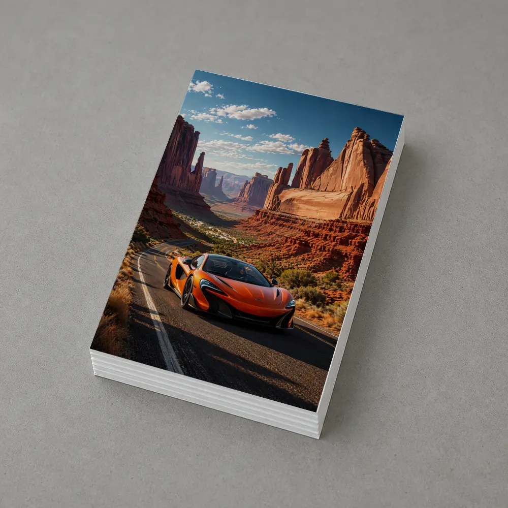 McLaren 650S Orange Canyon Desert Road – Postcards