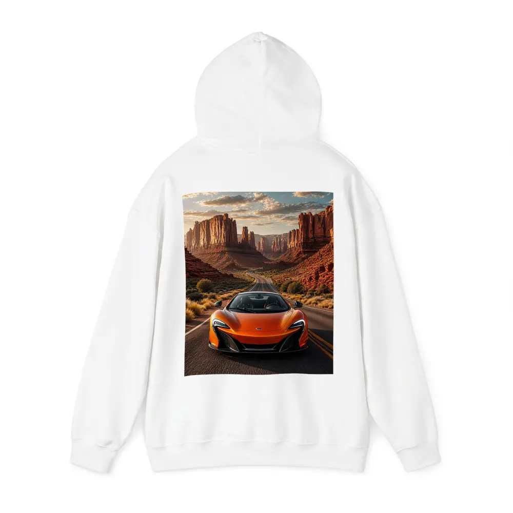 McLaren 650S Orange Canyon Desert Road – Hoodies