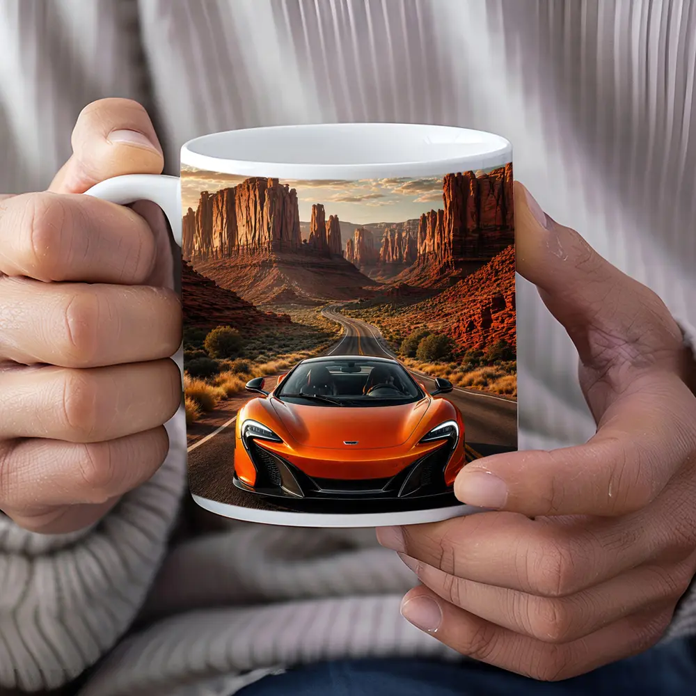 McLaren 650S Orange Canyon Desert Road – Mugs
