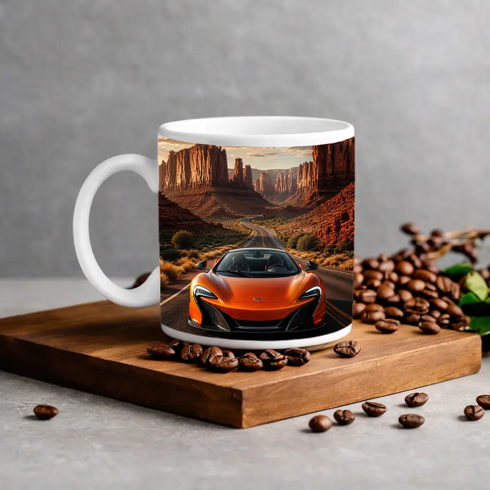 McLaren 650S Orange Canyon Desert Road – Mugs