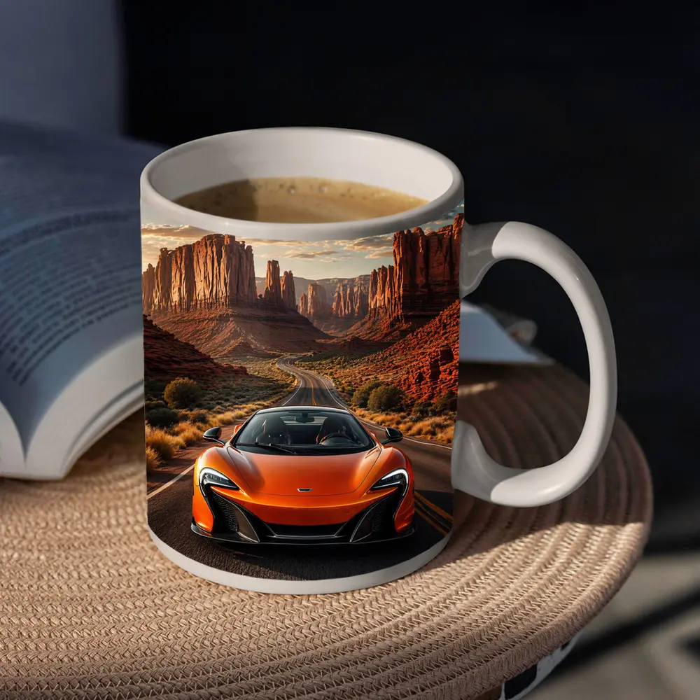 McLaren 650S Orange Canyon Desert Road – Mugs