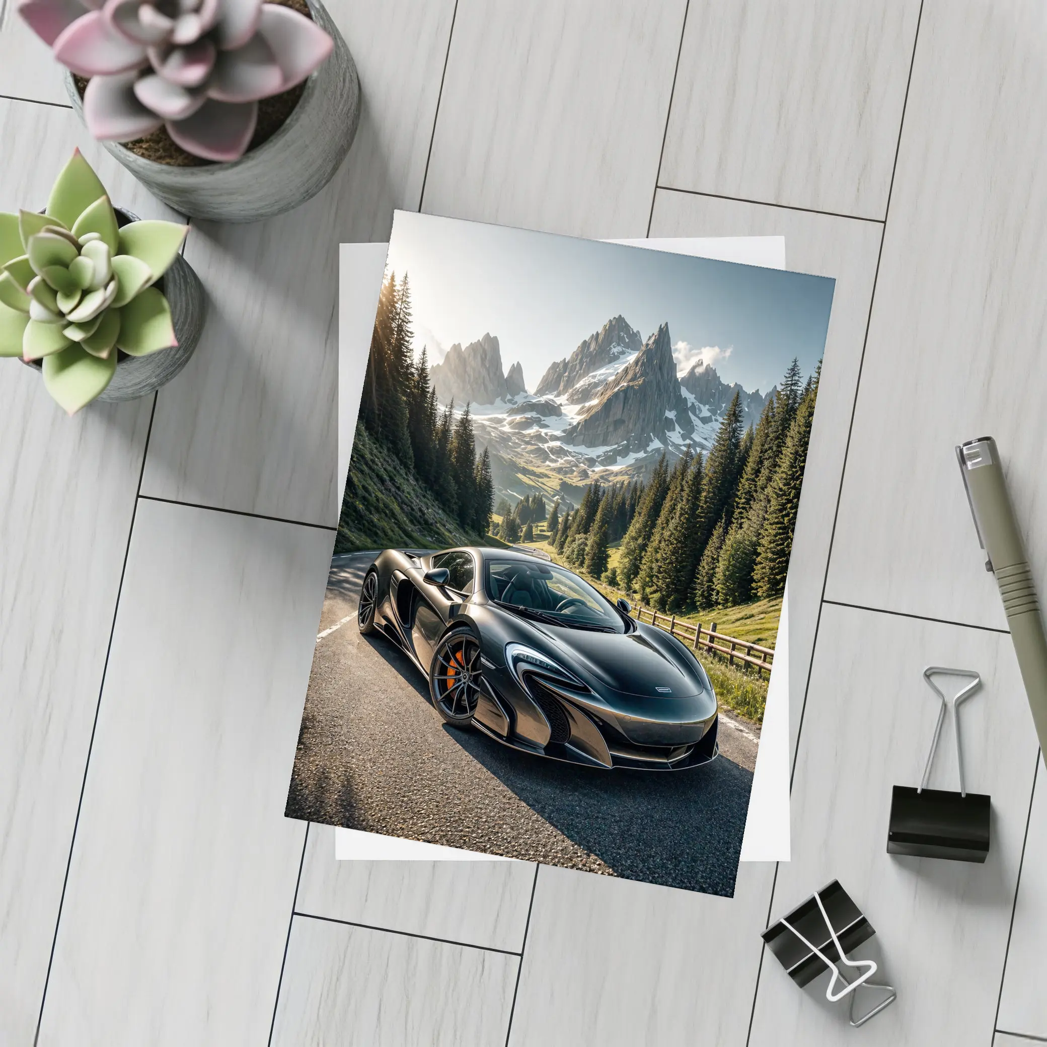 McLaren 650S on Alpine Mountain Road – Postcards