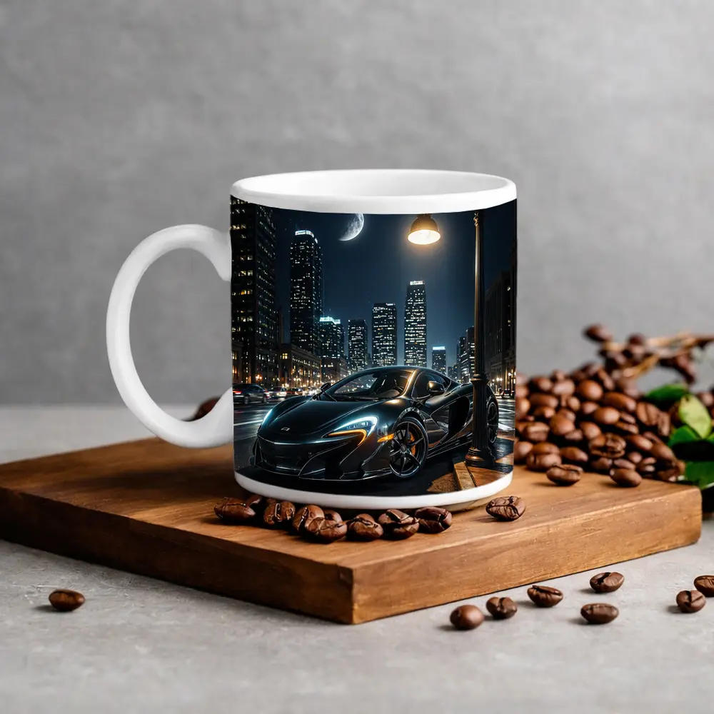 McLaren 650S Black City Night Street – Mugs