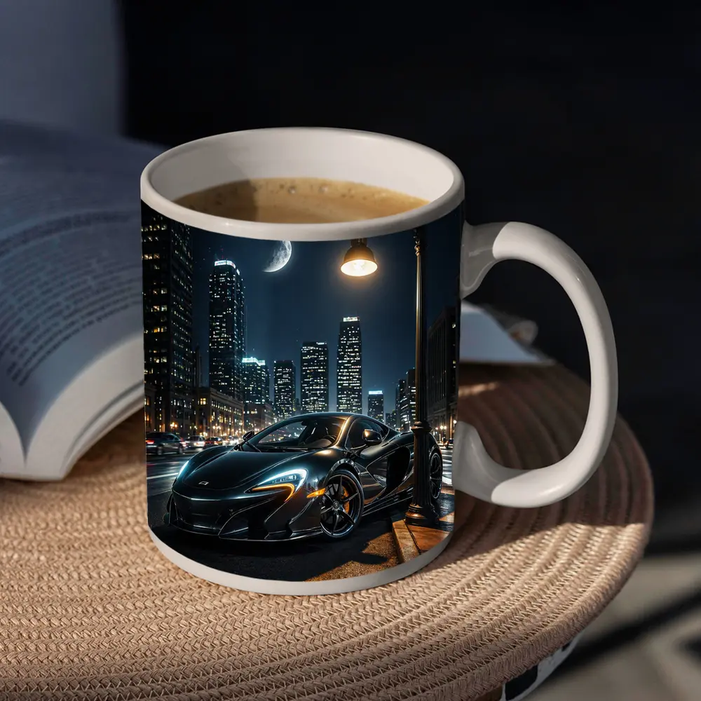 McLaren 650S Black City Night Street – Mugs
