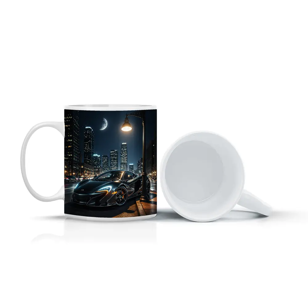 McLaren 650S Black City Night Street – Mugs