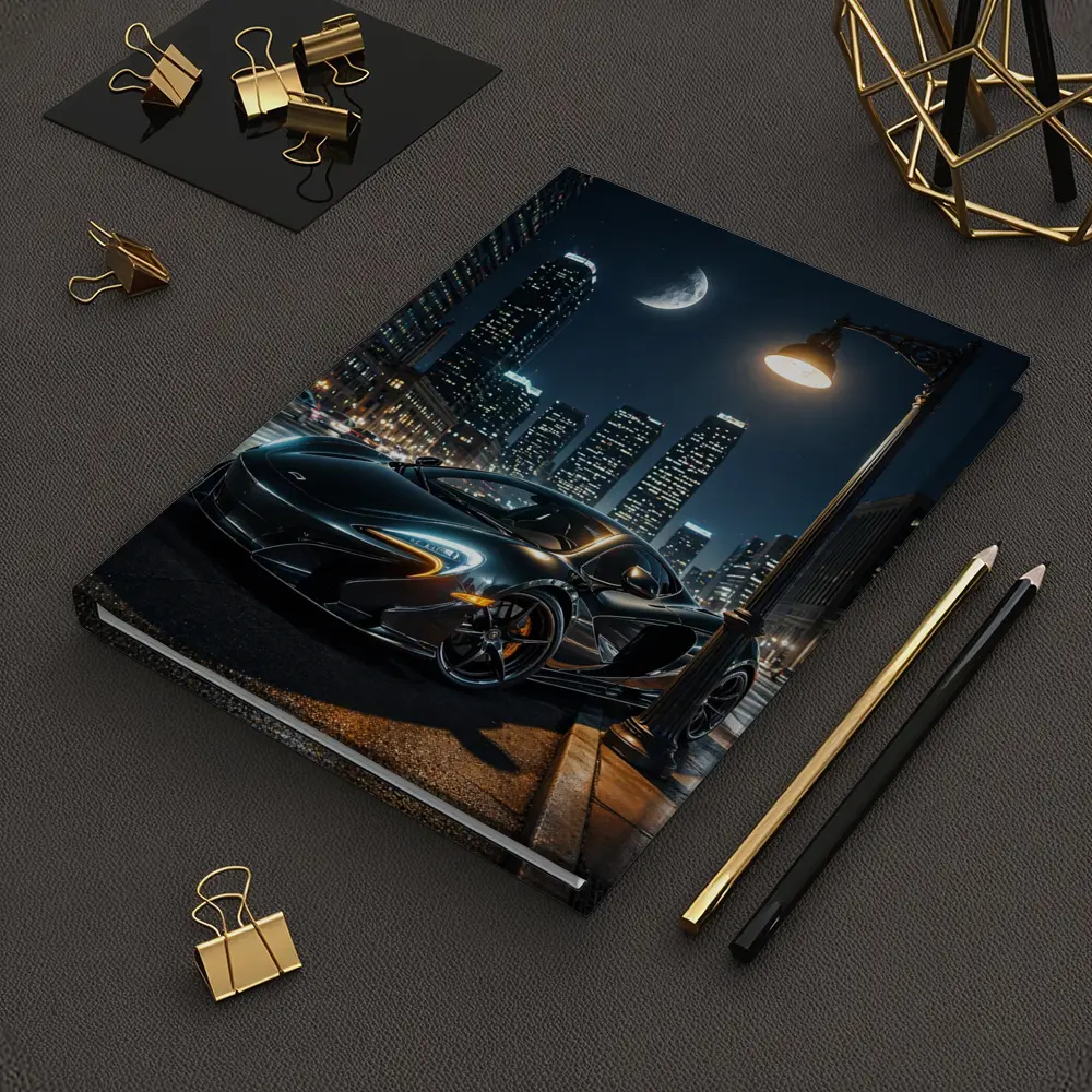 McLaren 650S Black City Night Street – Notebooks