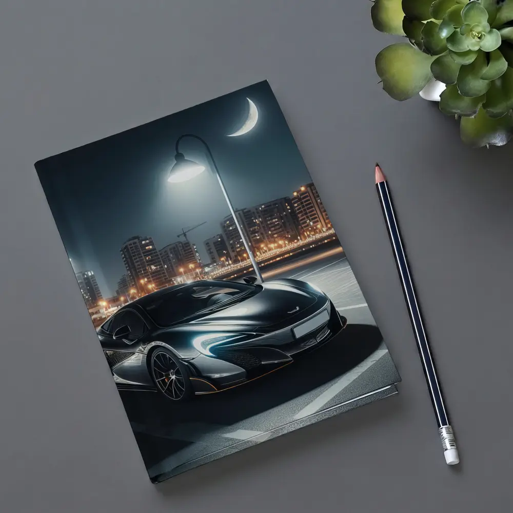 McLaren 600LT Parked City Night Street – Notebooks