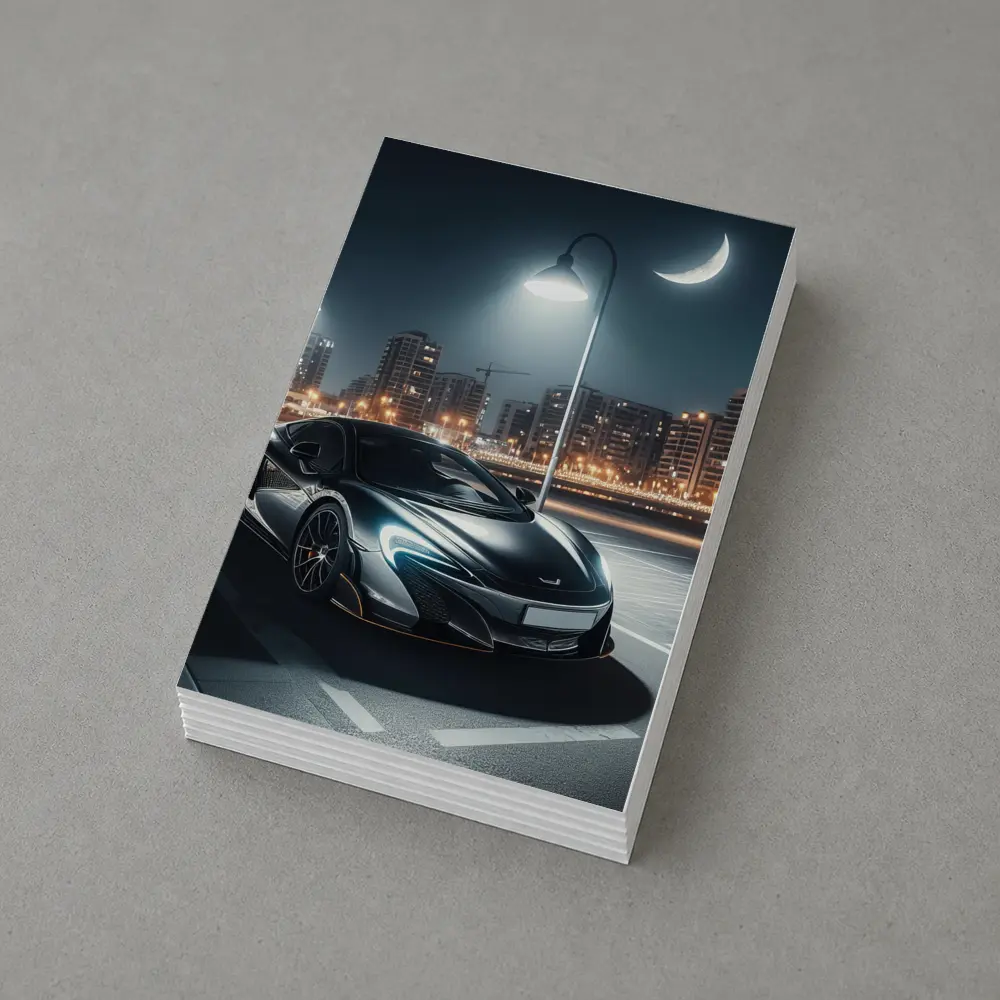 McLaren 600LT Parked City Night Street – Postcards