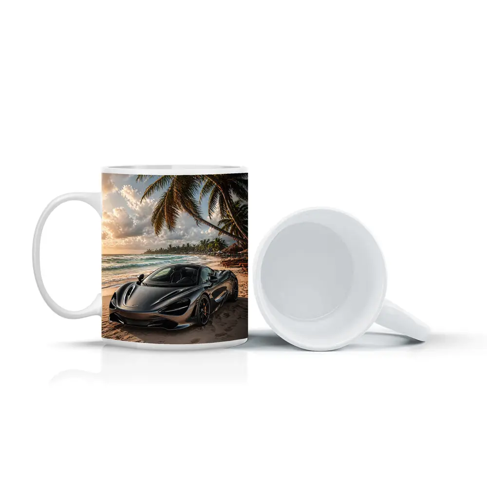 McLaren 720S Parked On Tropical Beach – Mugs