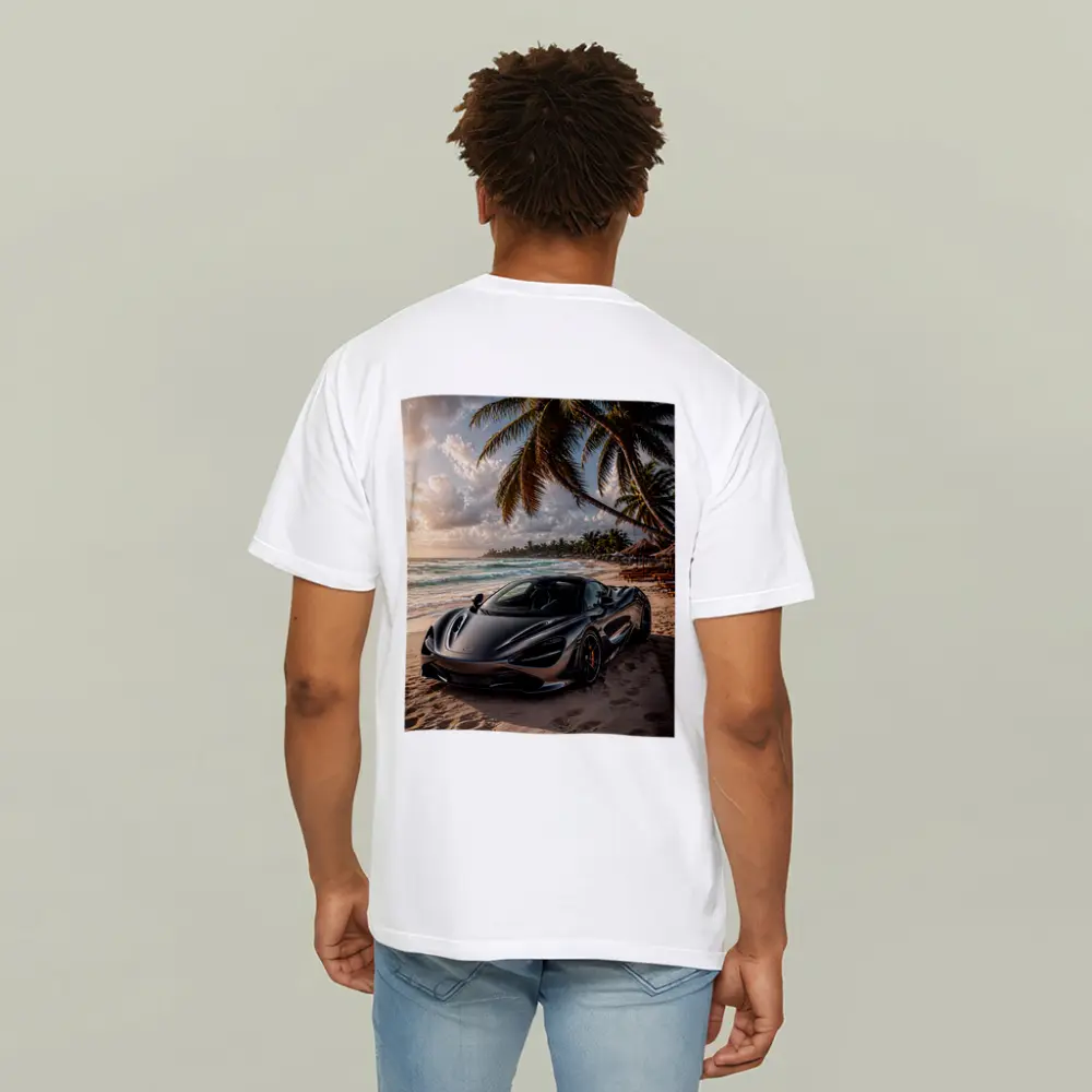 McLaren 720S Parked On Tropical Beach – T-Shirts