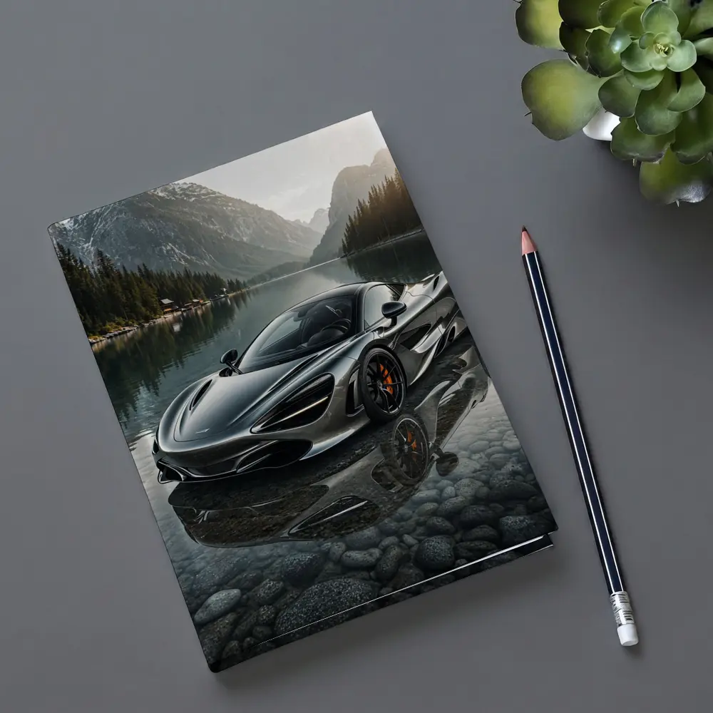 McLaren 720S Mountain Lake Reflection – Notebooks
