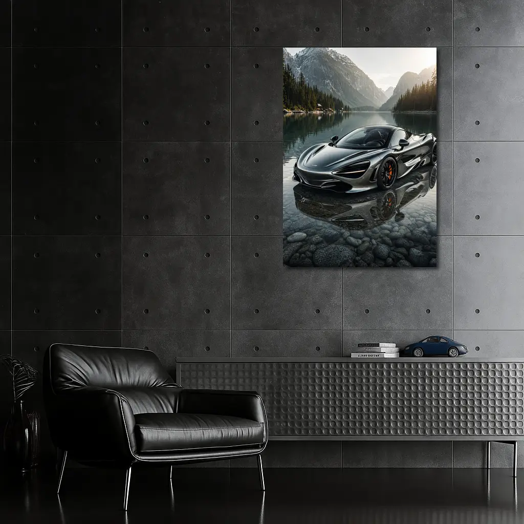 McLaren 720S Mountain Lake Reflection – Wall Art