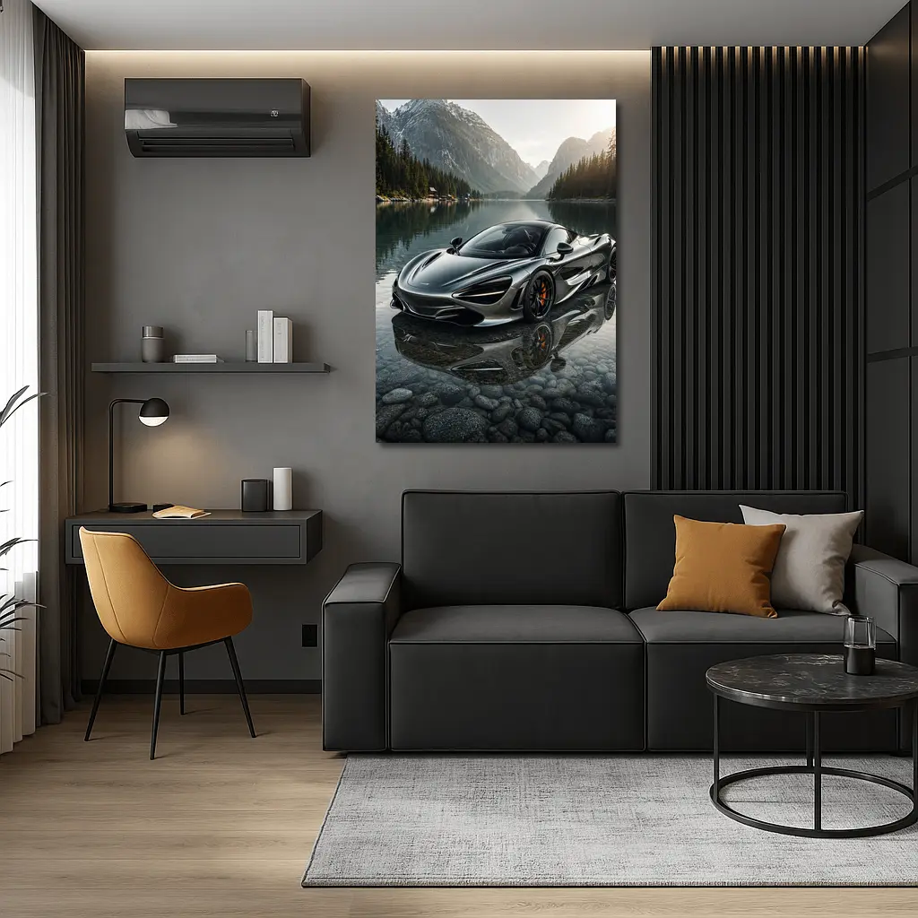 McLaren 720S Mountain Lake Reflection – Wall Art