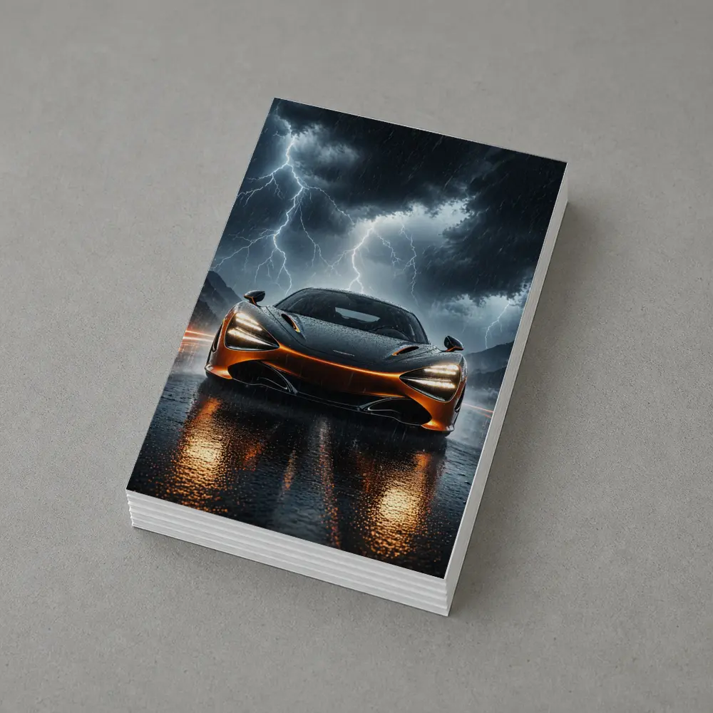 McLaren 720S Front View Stormy Night – Postcards