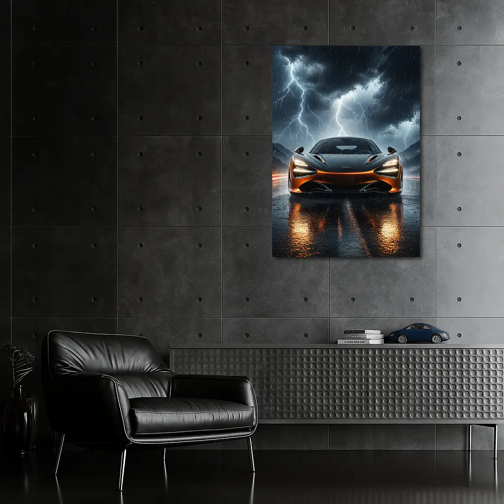 McLaren 720S Front View Stormy Night – Wall Art