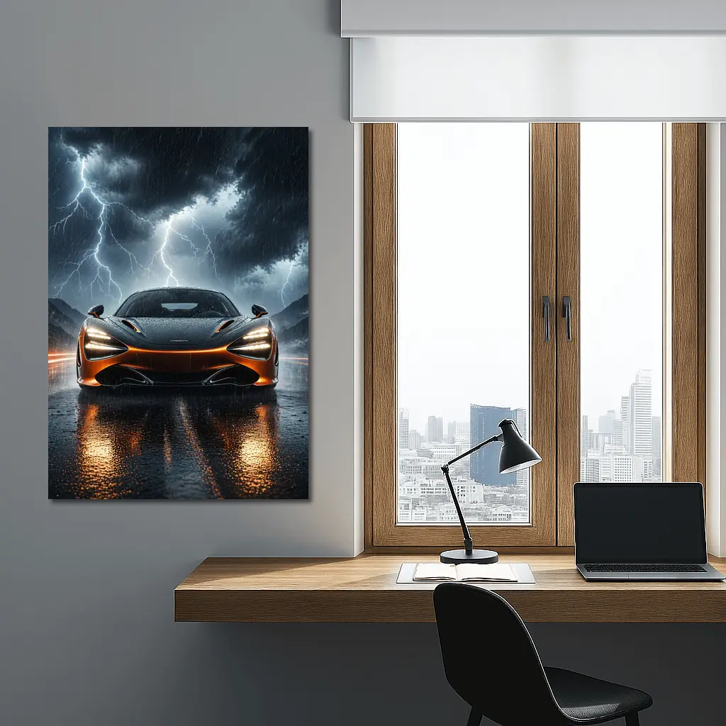 McLaren 720S Front View Stormy Night – Wall Art