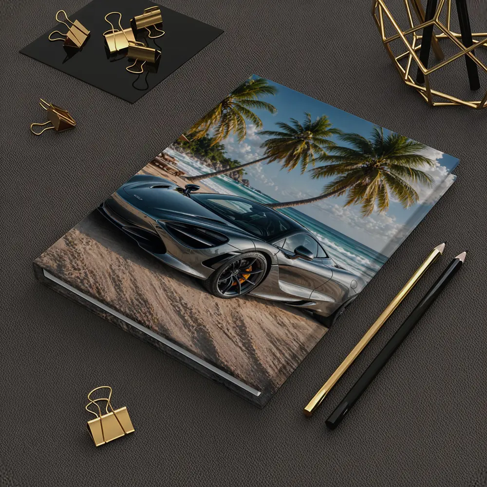McLaren 720S Silver Supercar Tropical Beach – Notebooks