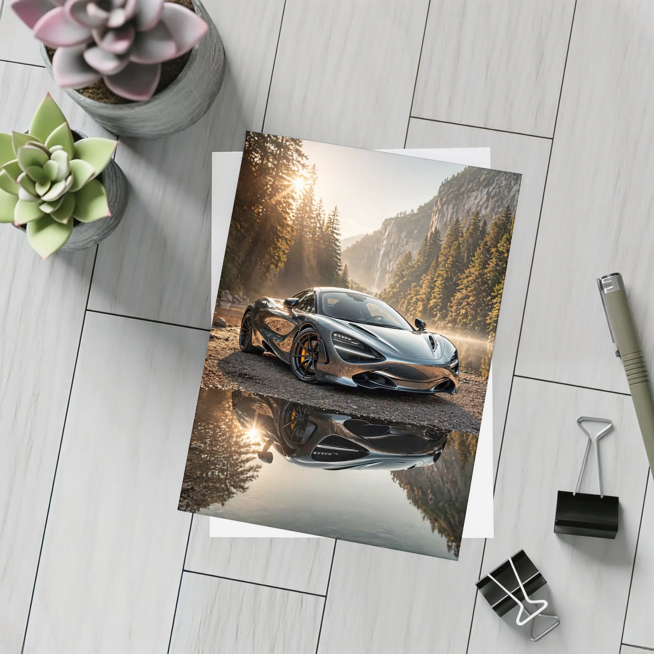 McLaren 720S By Misty Mountain River – Postcards