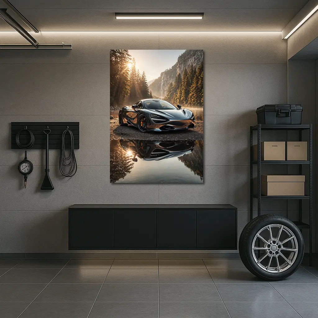 McLaren 720S By Misty Mountain River – Wall Art