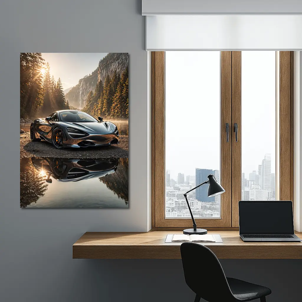 McLaren 720S By Misty Mountain River – Wall Art