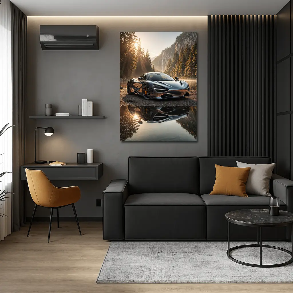 McLaren 720S By Misty Mountain River – Wall Art