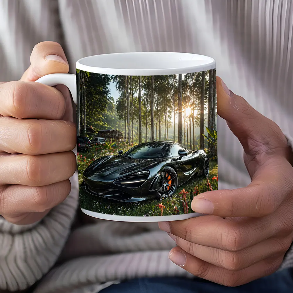 McLaren 720S Black Supercar Forest Sunlight – Mugs