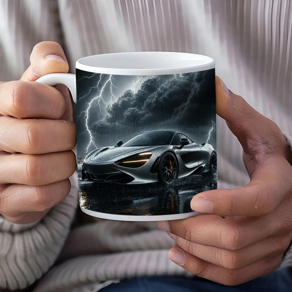 McLaren 720S In Stormy Lightning Night – Mugs
