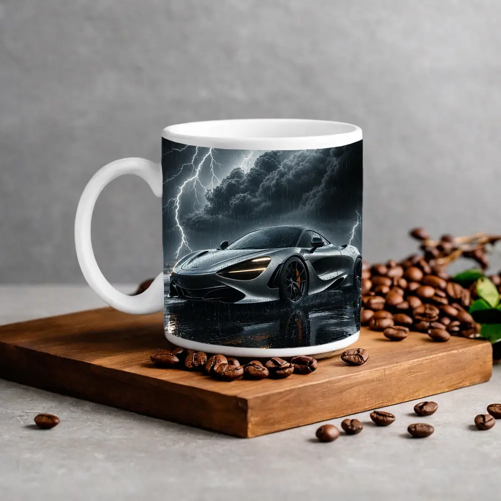 McLaren 720S In Stormy Lightning Night – Mugs