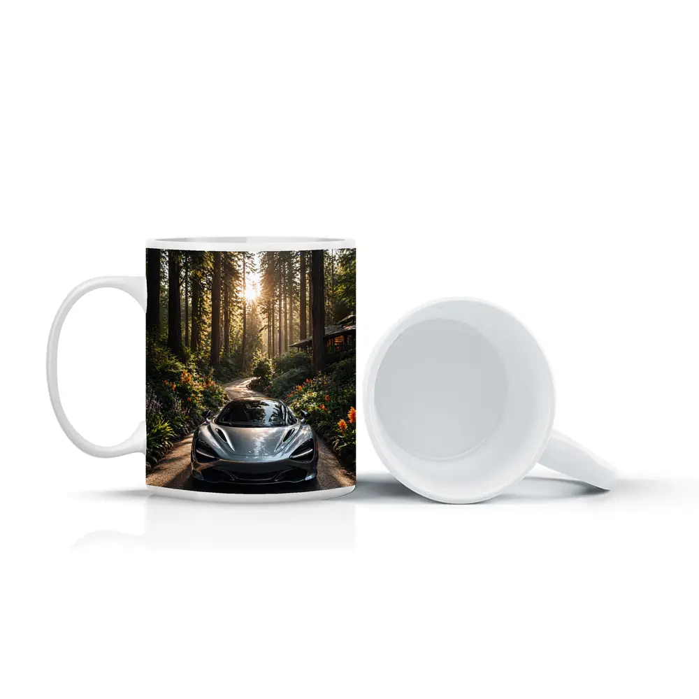 McLaren 720S Silver Forest Road Sunlight – Mugs